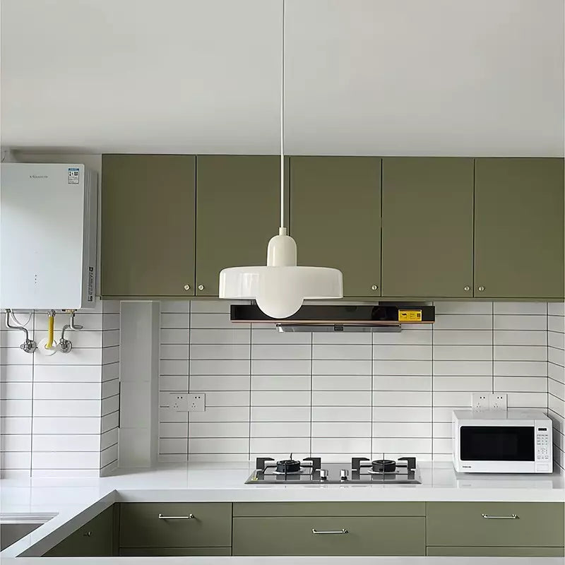 Colorful Glass Drop Pendant Light With Adjustable Arm
