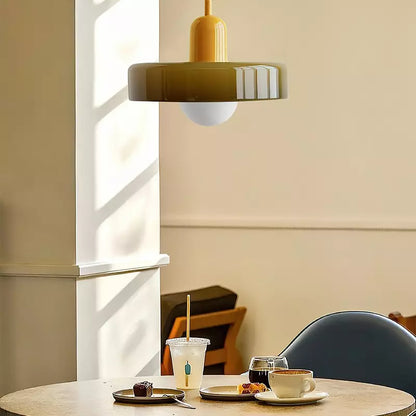 Vibrant Glass Modern Pendant Lighting for Dining Areas