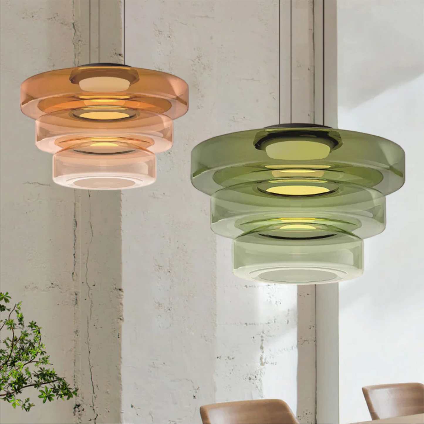 Modern Glass Pendant Light For Kitchen Island
