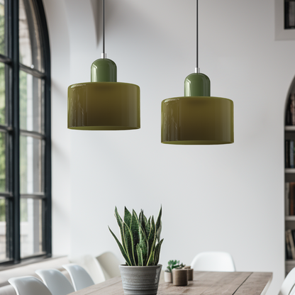 Sleek Chrome Hanging Ceiling Light