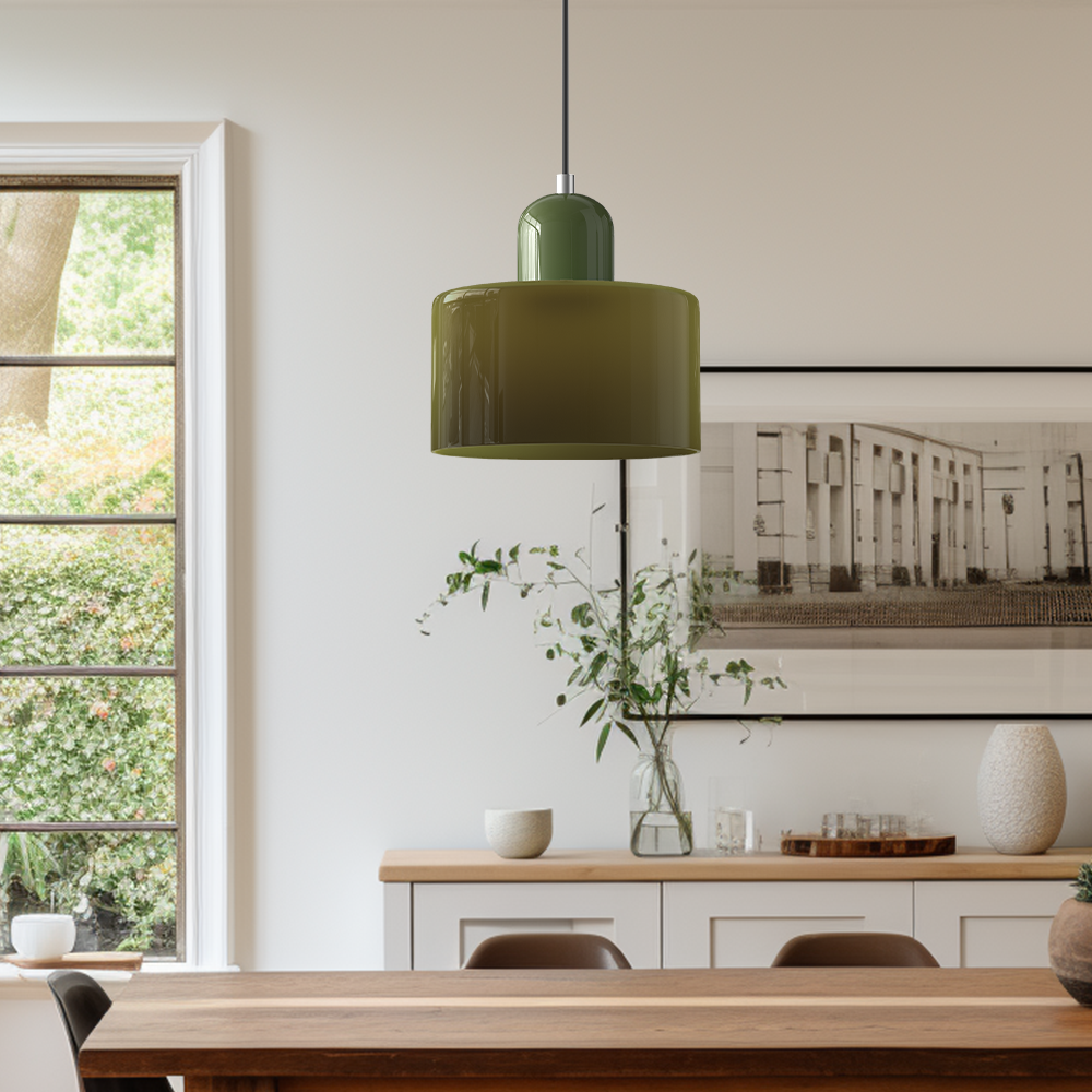 Sleek Chrome Hanging Ceiling Light