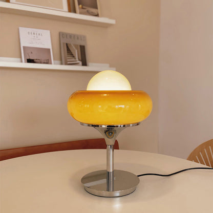 Classic Warm Glass Mushroom Desk Lamp