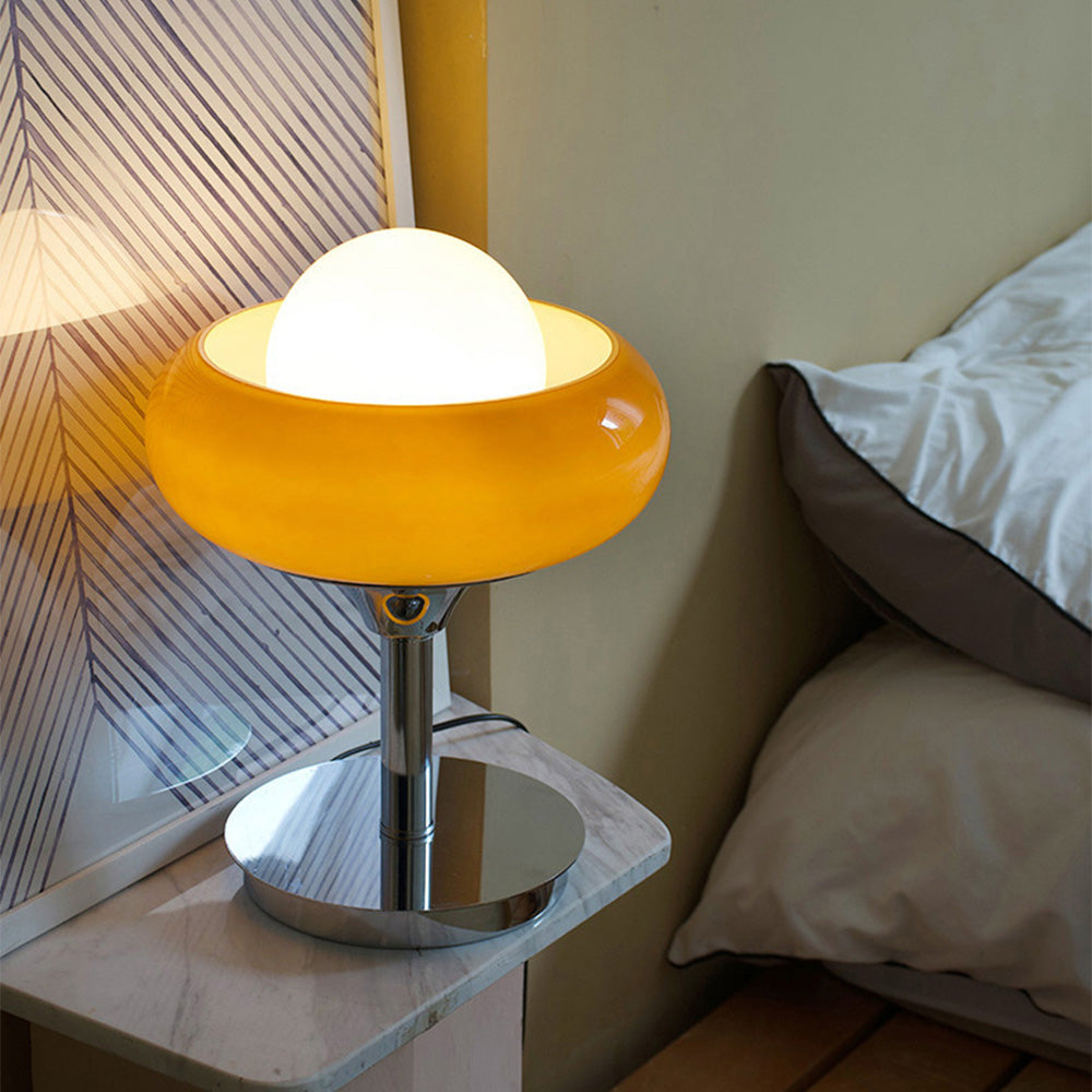 Classic Warm Glass Mushroom Desk Lamp