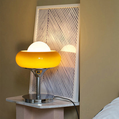 Classic Warm Glass Mushroom Desk Lamp