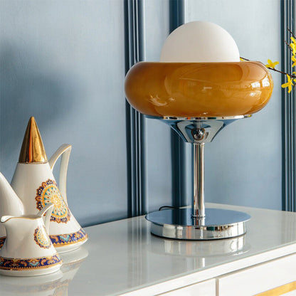 Classic Warm Glass Mushroom Desk Lamp