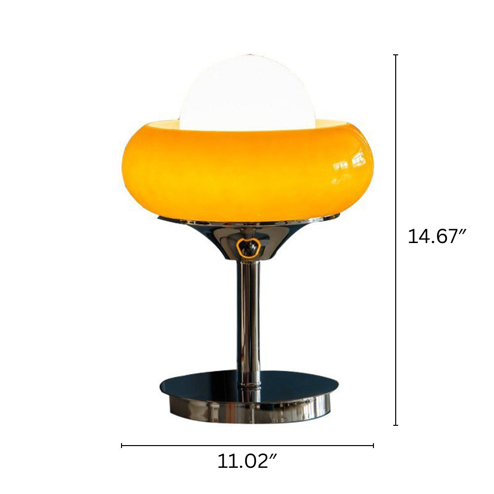 Classic Warm Glass Mushroom Desk Lamp