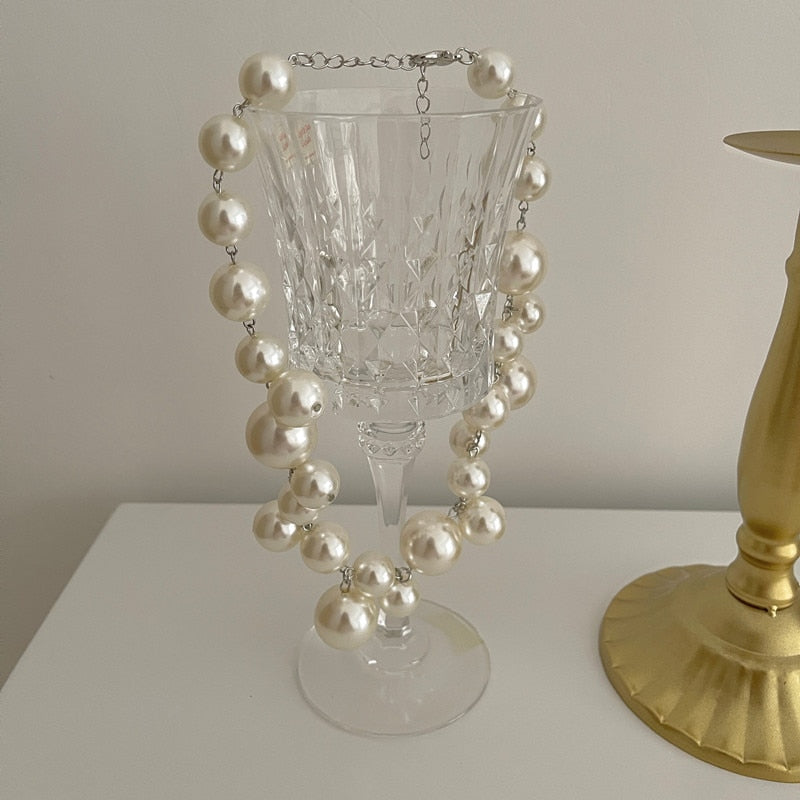 Elegant White Pearl Necklace