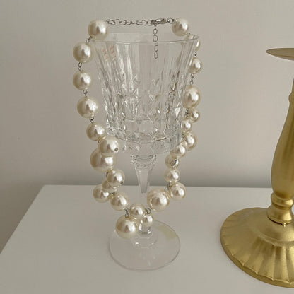 Elegant White Pearl Necklace