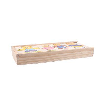 BearDrobe – Wooden dress-up puzzle set for children with interchangeable outfit pieces 7
