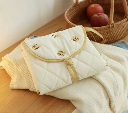 BearFold™ – Foldable Baby Changing Mat – Practical Bear Motif Underlay 6