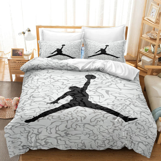 Sporty Basketball Bed Sheet Set Duvet Cover - Lusomart