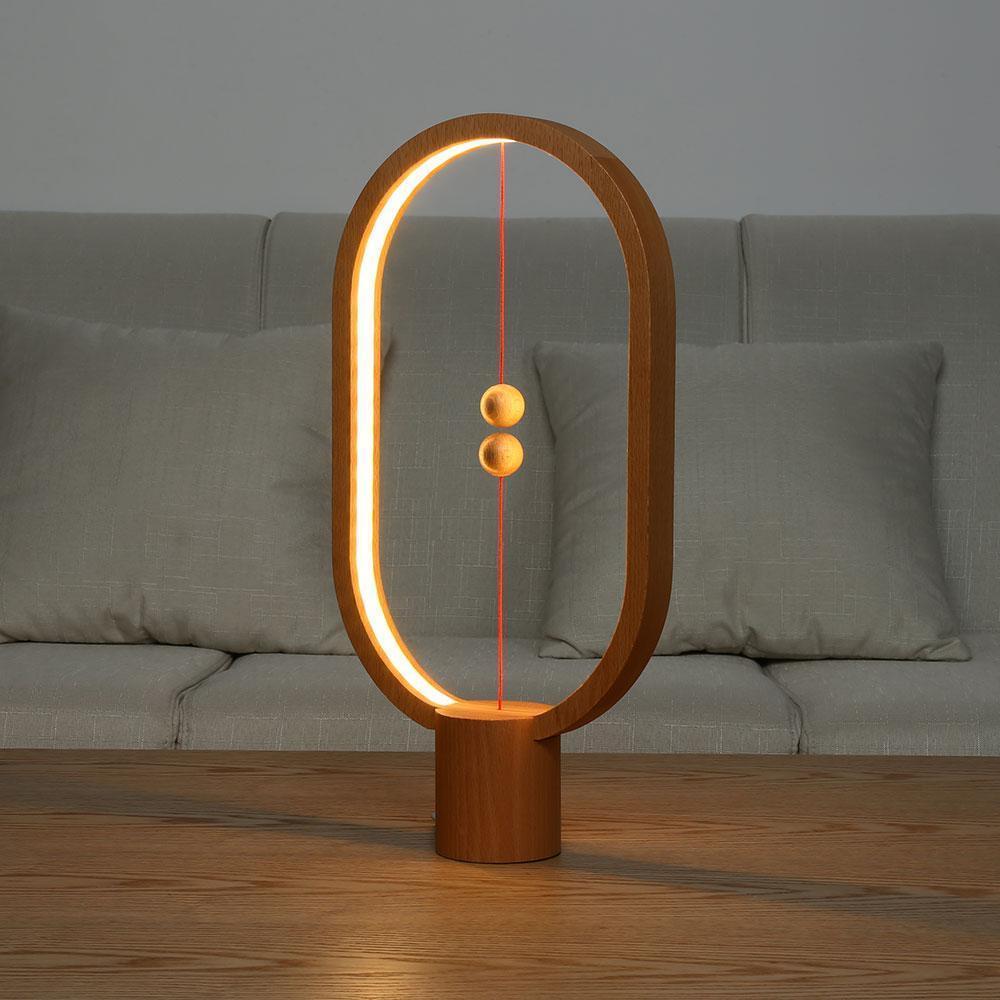 BeechGlow | Elegant Modern Wooden Table Lamp with Magnetic Switch 3