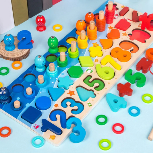 Natural Wood Learning Toy for Kids - Lusomart