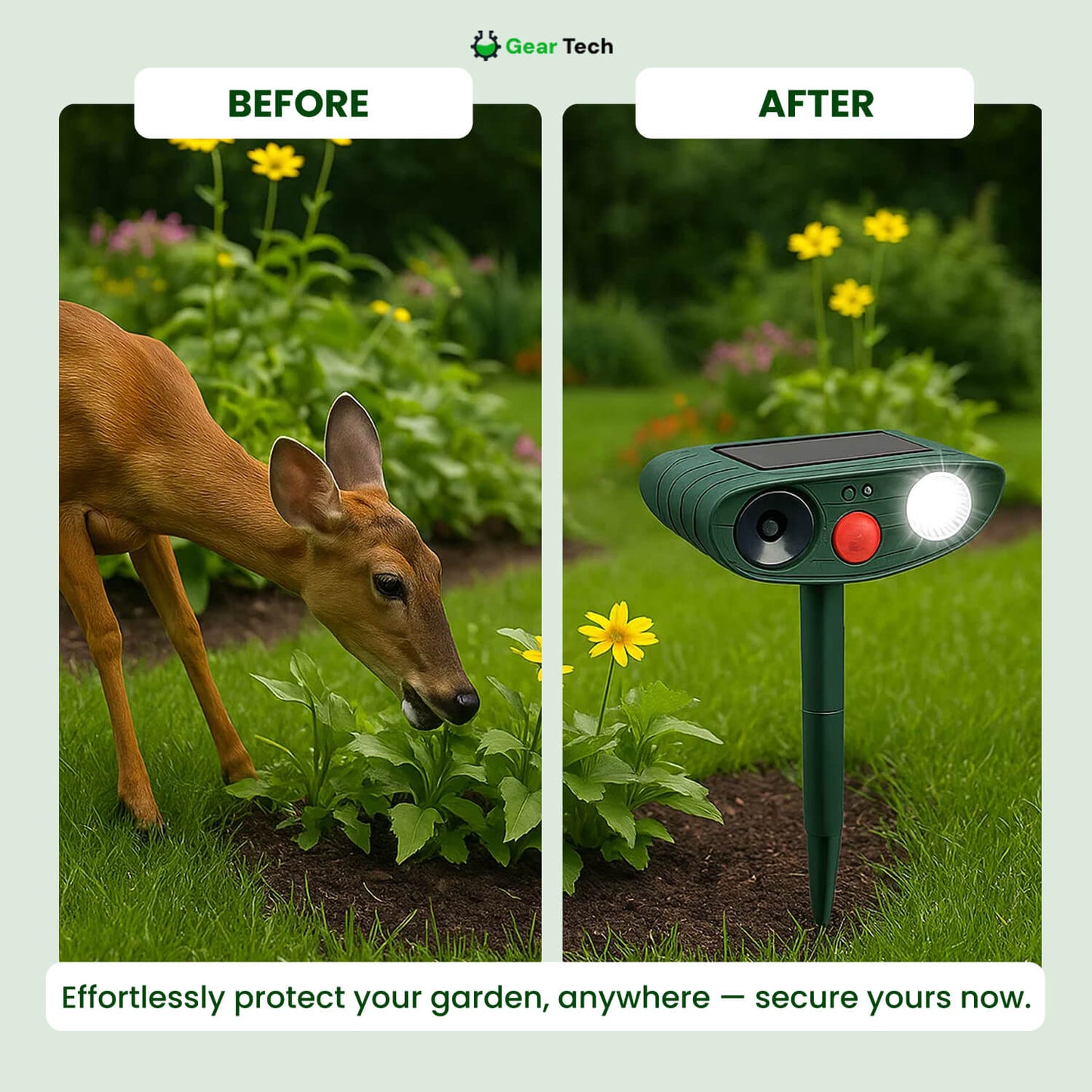 Outdoor Solar Powered Deer Repellent For Yard