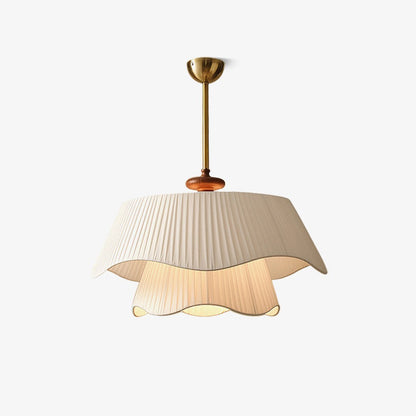 Stylish Two-Tier Fabric Hanging Lamp - Lusomart