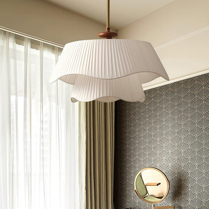 Stylish Two-Tier Fabric Hanging Lamp