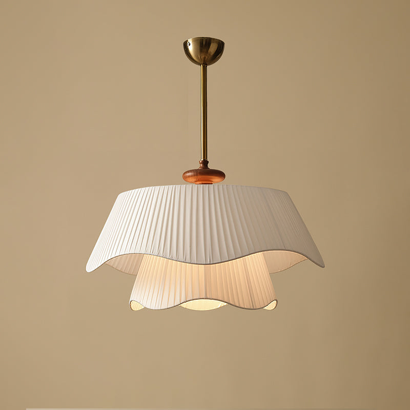 Stylish Two-Tier Fabric Hanging Lamp