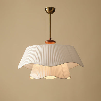 Stylish Two-Tier Fabric Hanging Lamp