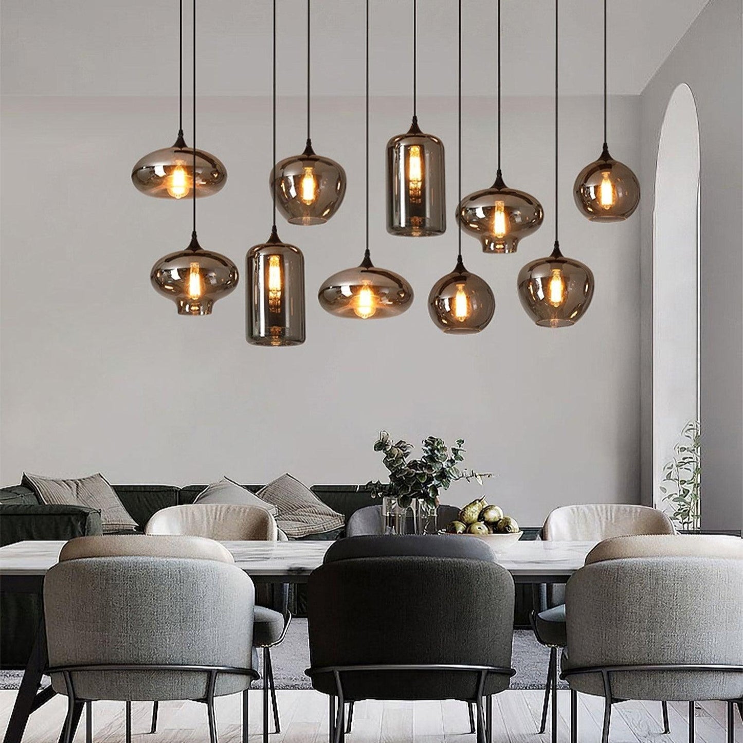 Stylish Grey Hanging Lamp