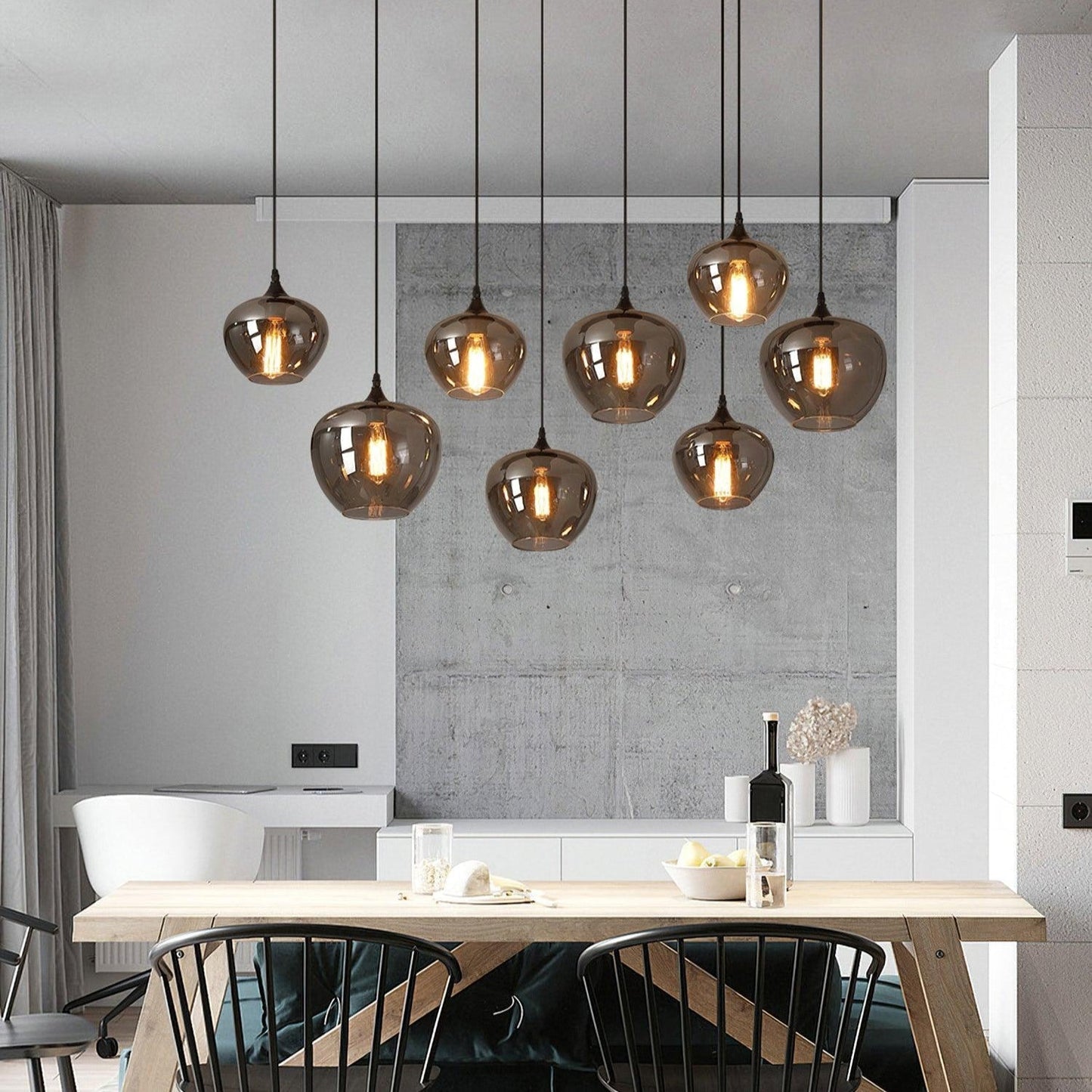 Stylish Grey Hanging Lamp