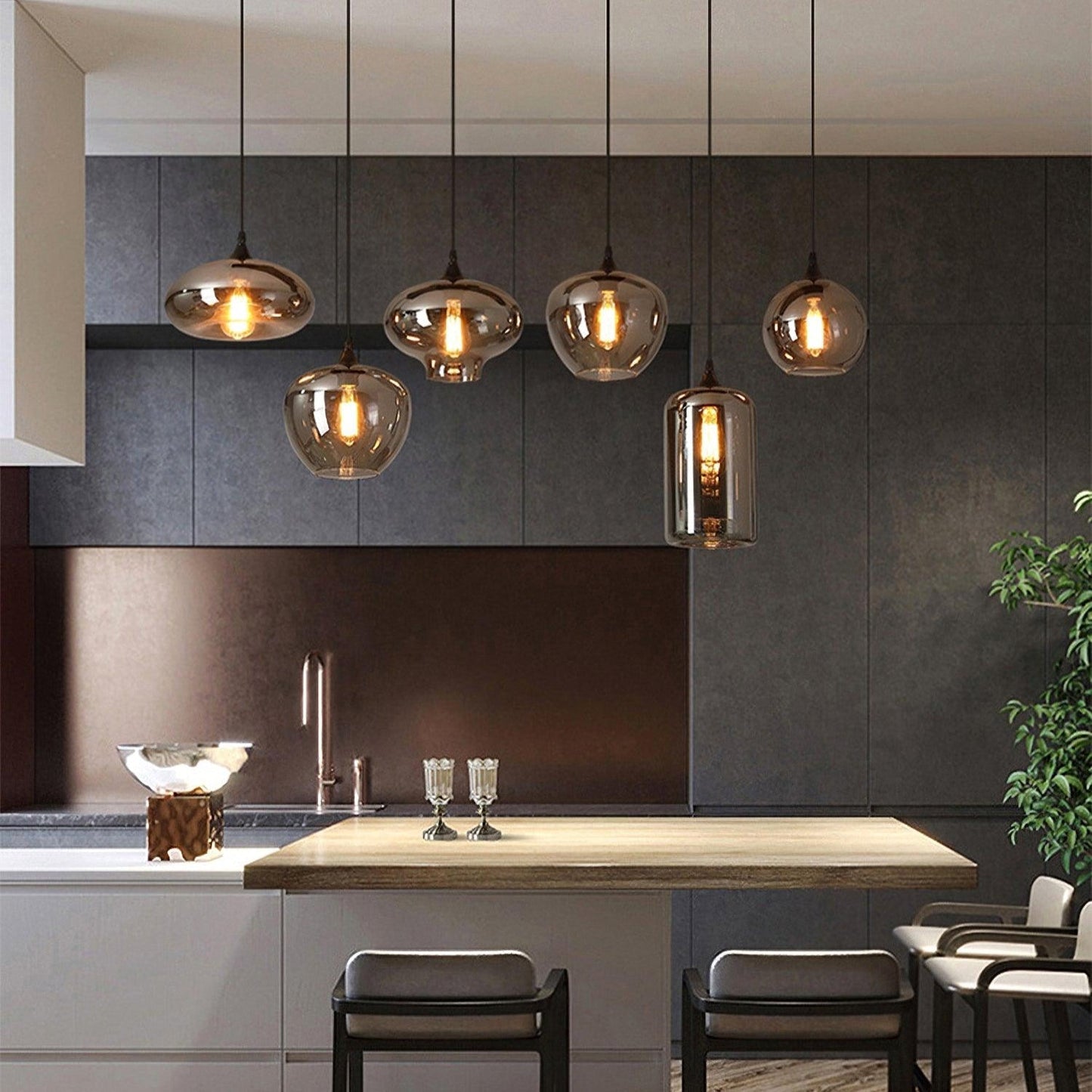Stylish Grey Hanging Lamp