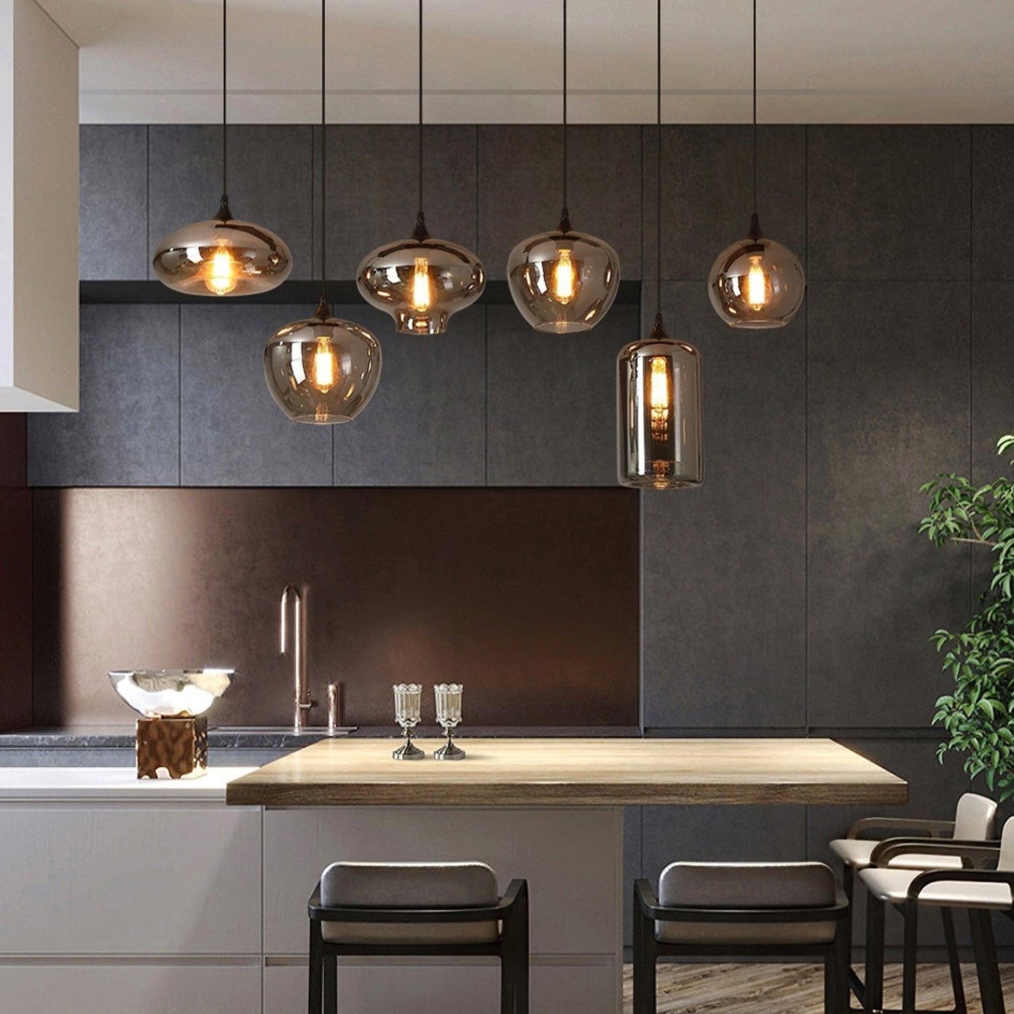 Stylish Grey Hanging Lamp