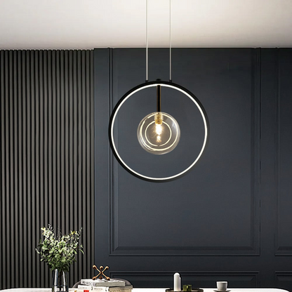 Stylish Round Glass Drop Ceiling Light - Lusomart