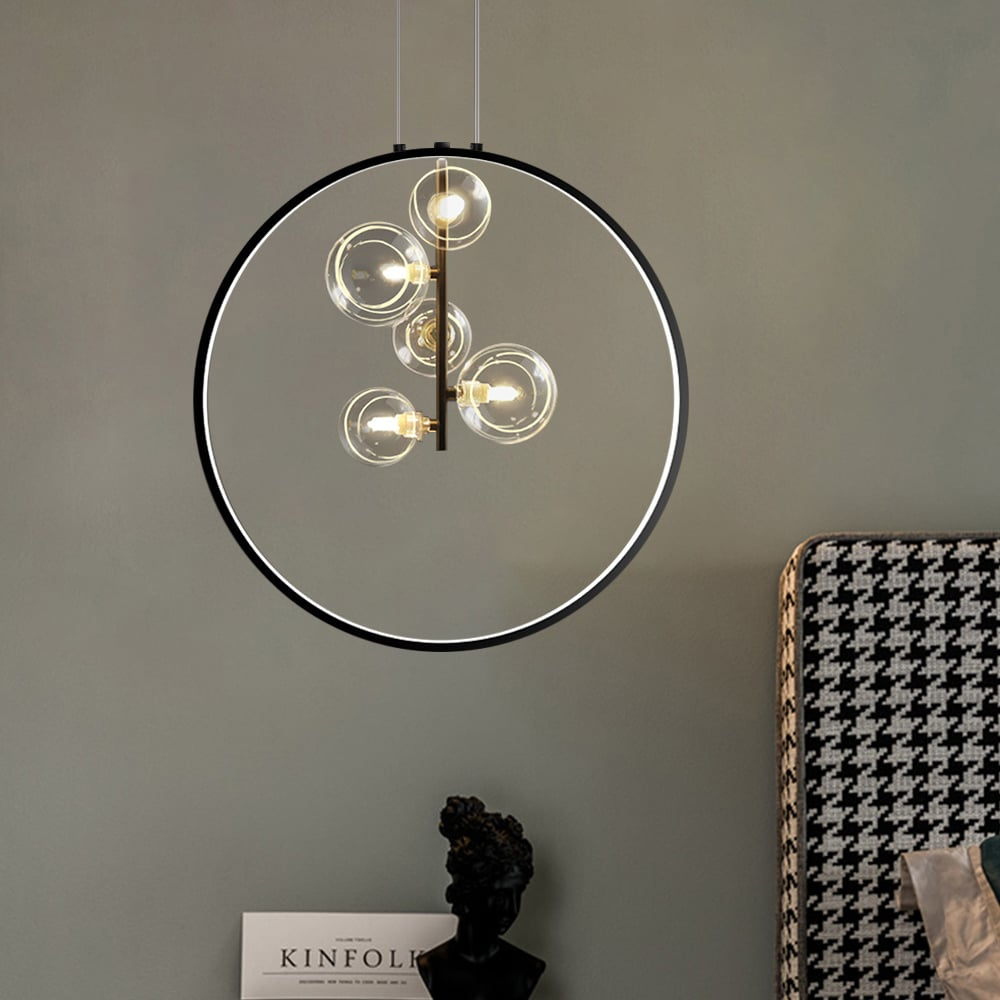 Stylish Round Glass Drop Ceiling Light
