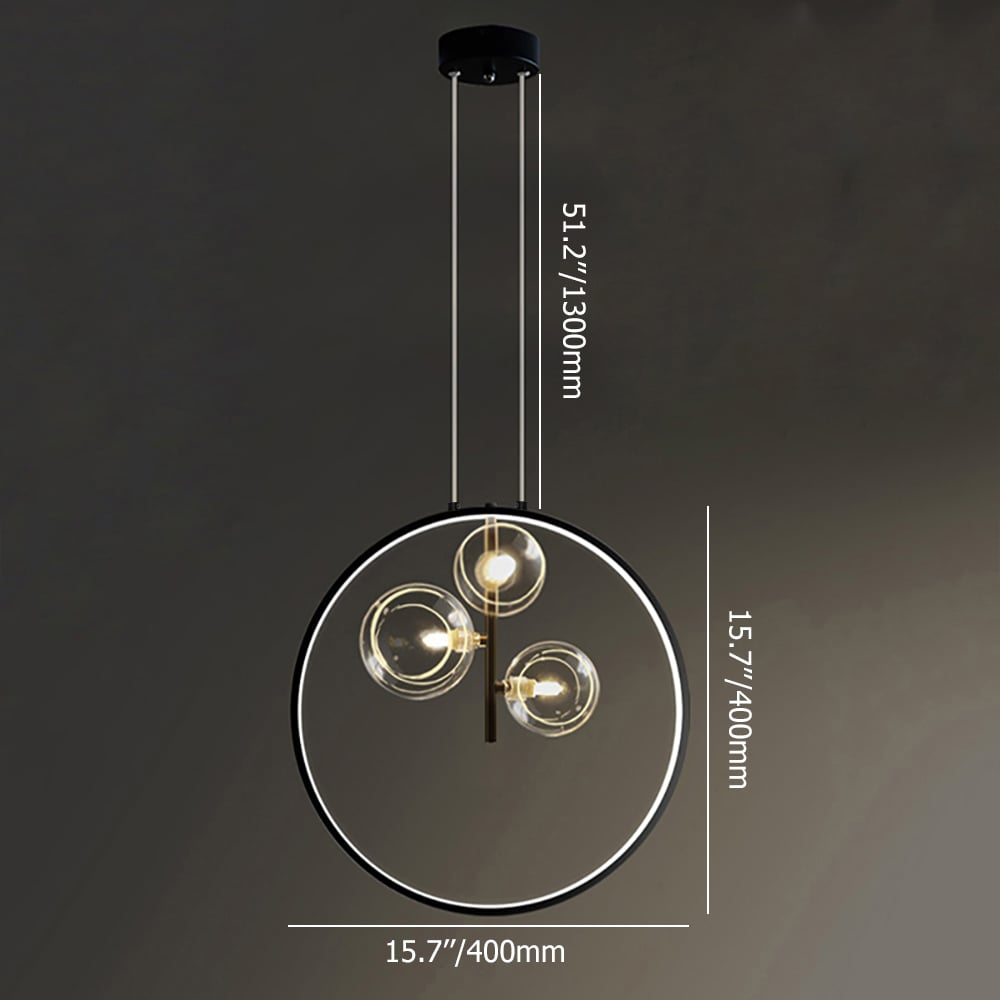 Stylish Round Glass Drop Ceiling Light