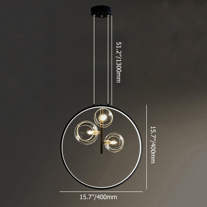 Stylish Round Glass Drop Ceiling Light