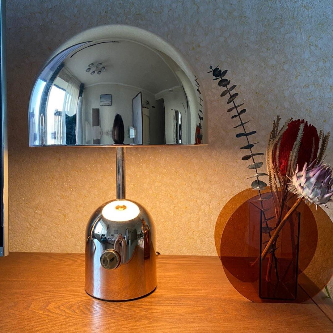 Sleek Metal Nightstand Lamp