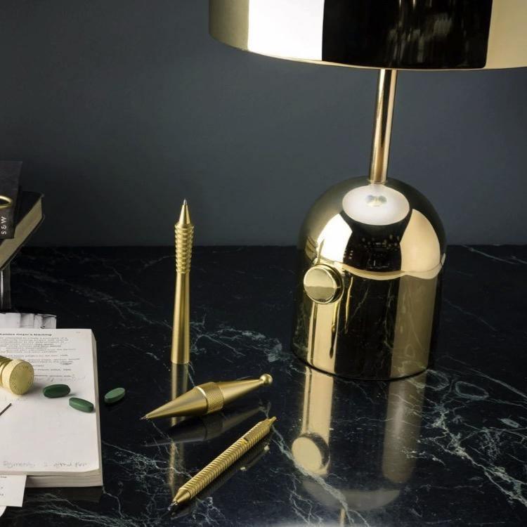 Sleek Metal Nightstand Lamp