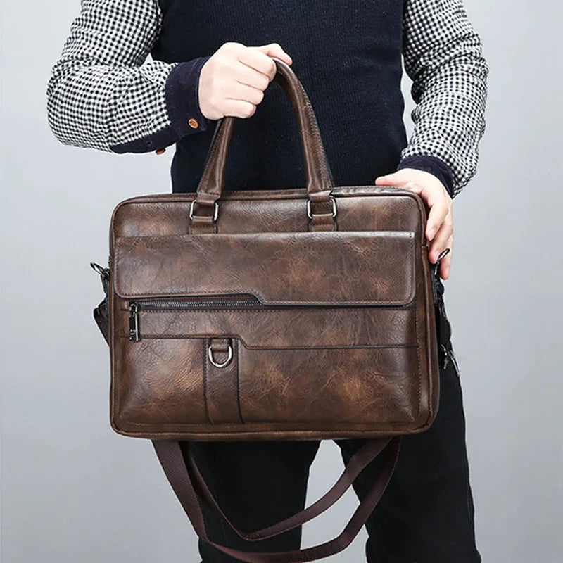 Benedictus | Elegant Durable Leather Men's Shoulder Bag for Everyday Use 4