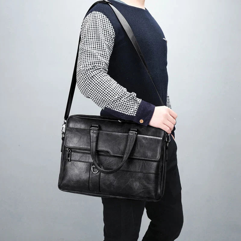 Benedictus | Elegant Durable Leather Men's Shoulder Bag for Everyday Use 5