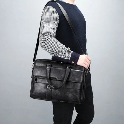 Benedictus | Elegant Durable Leather Men's Shoulder Bag for Everyday Use 5