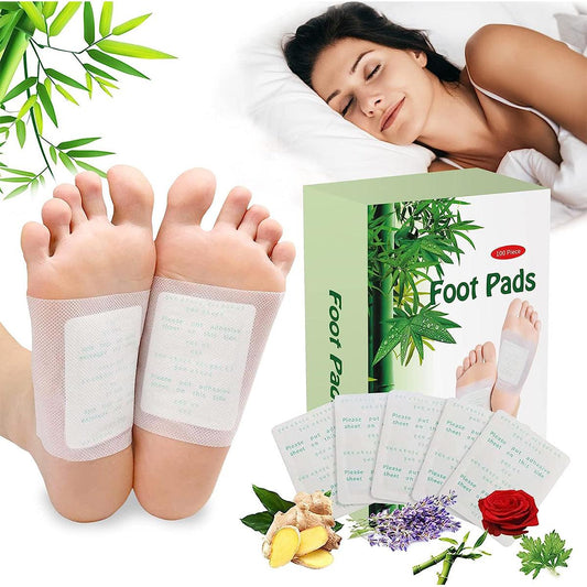Natural Body Detox Foot Pads 100 Pack Daily Use - Lusomart