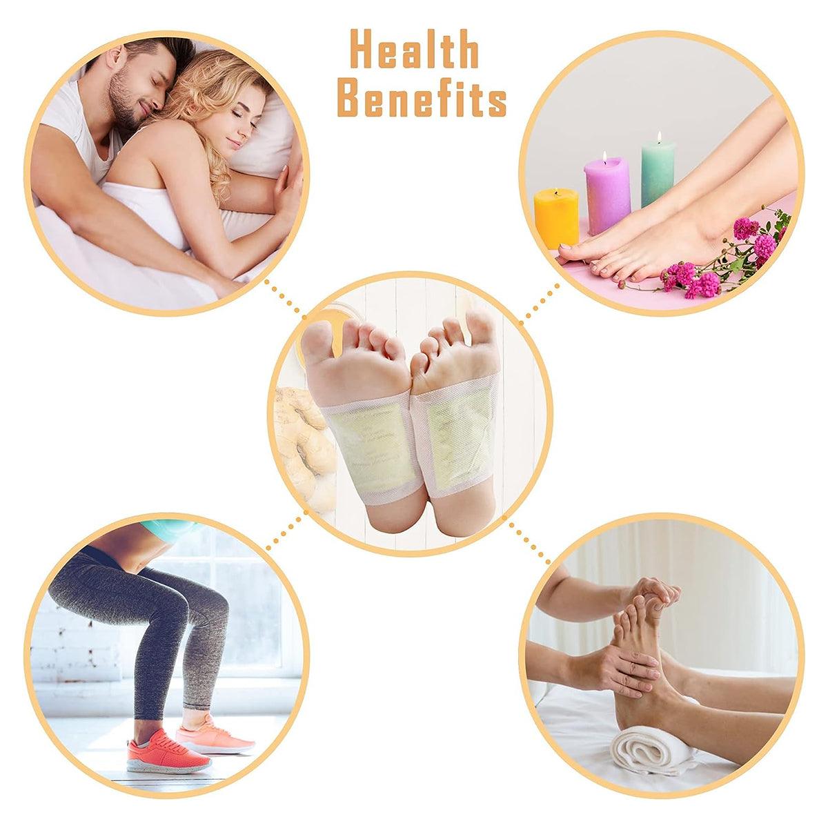 Best Detox Foot Pads UK - 100PCS Body Toxins Feet Slimming Cleansing 1