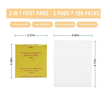 Best Detox Foot Pads UK - 100PCS Body Toxins Feet Slimming Cleansing 3