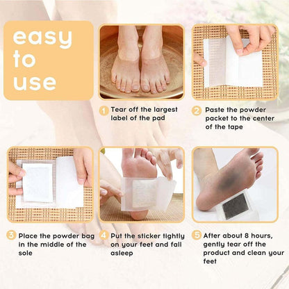 Best Detox Foot Pads UK - 100PCS Body Toxins Feet Slimming Cleansing 4