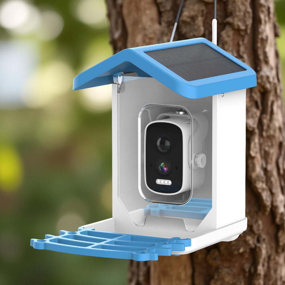 Wireless Outdoor Solar Powered Security Camera Bird Feeder - Lusomart