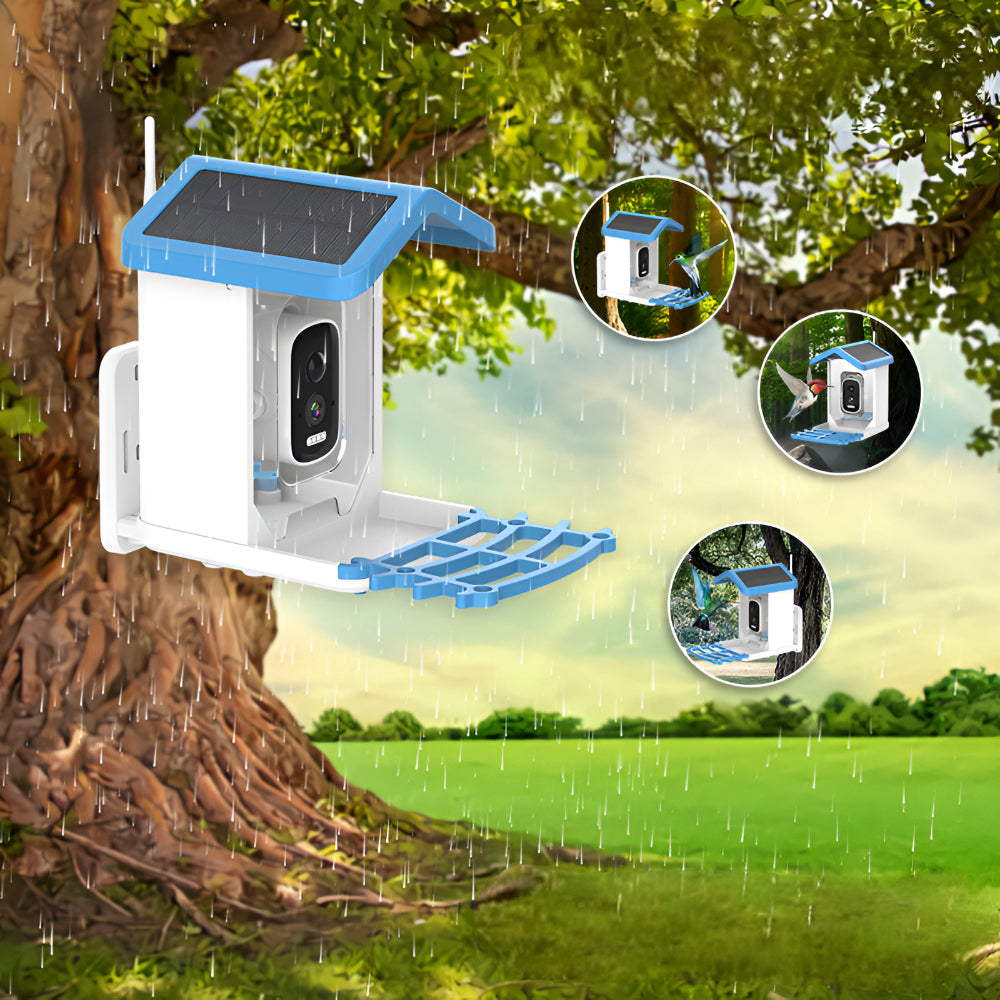 Wireless Outdoor Solar Powered Security Camera Bird Feeder