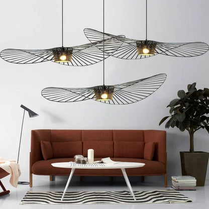 Sleek Black Metal Hanging Ceiling Lamp - Lusomart