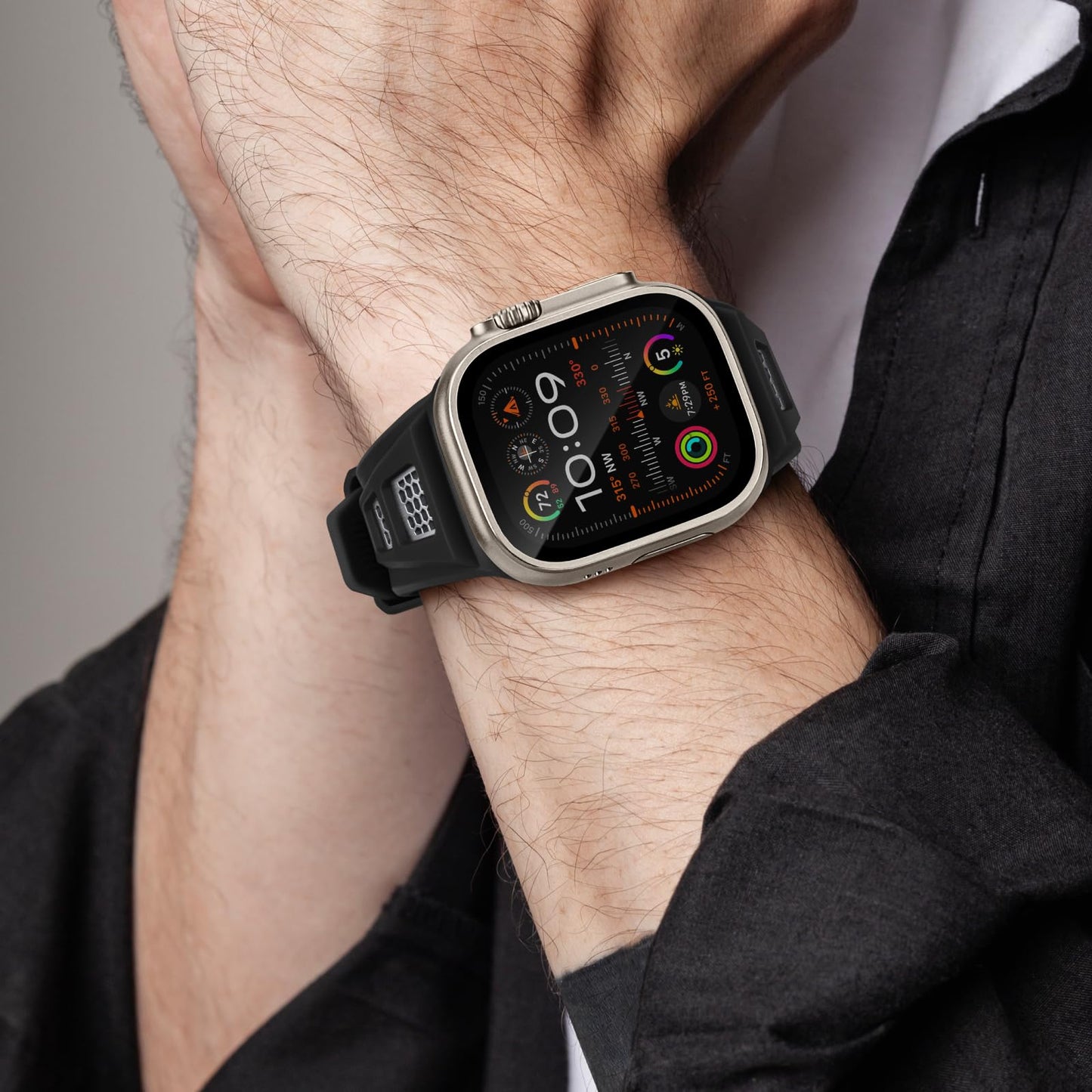 Durable Silicone Fitness Strap for Smartwatch