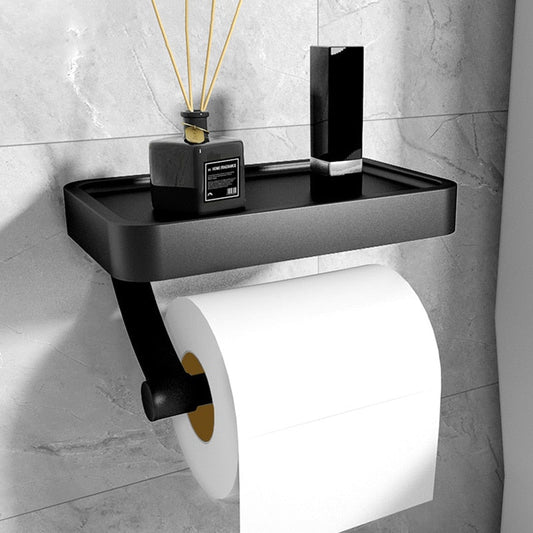Sleek Stainless Steel Toilet Paper Holder with Storage - Lusomart