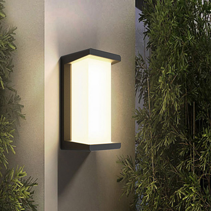 Contemporary Black Outside Wall Lamp