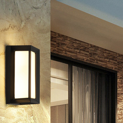 Contemporary Black Outside Wall Lamp