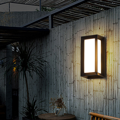 Contemporary Black Outside Wall Lamp