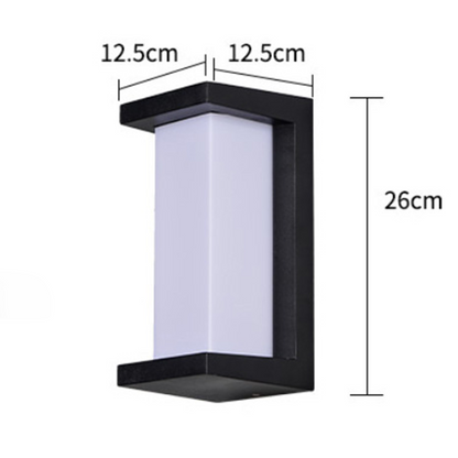 Contemporary Black Outside Wall Lamp