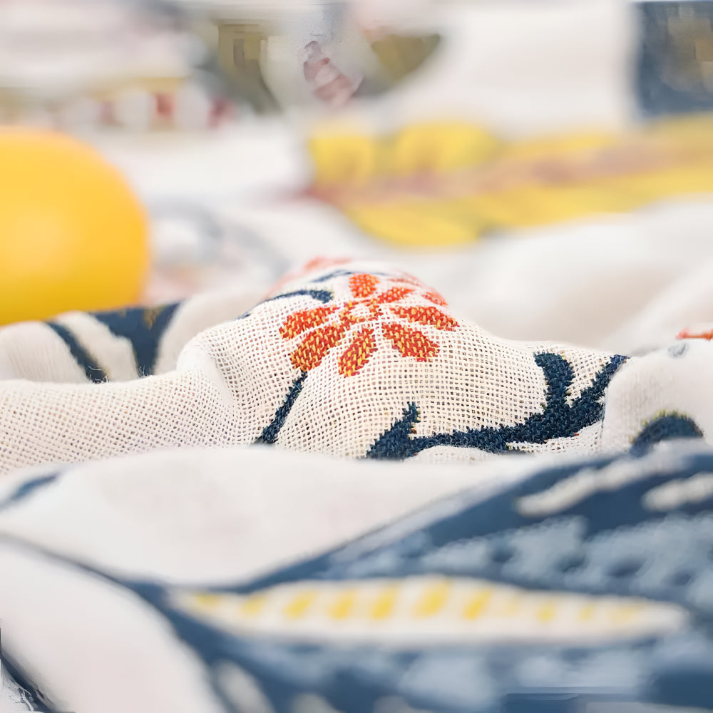 Colorful Floral Soft Reversible Throw Blanket