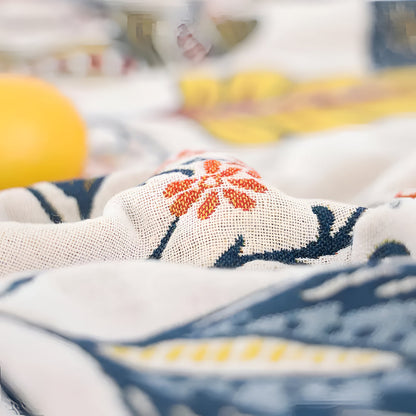 Colorful Floral Soft Reversible Throw Blanket